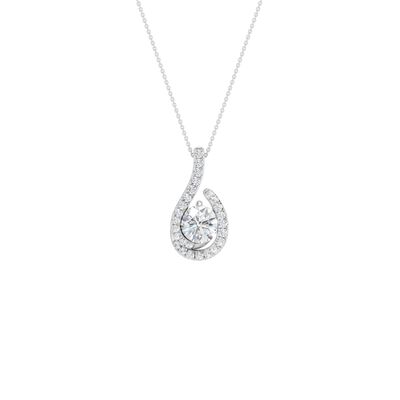 Lab Grown Diamond 1 1/4ctw. Pendant in 14k White Gold